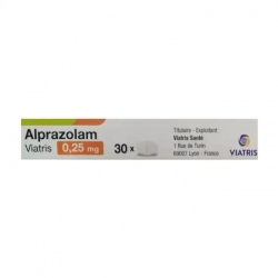 Alprazolam Viatris 0,25mg, 3 vỉ x 10 viên Alprazolam Viatris 0,25mg, 3 vỉ x 10 viên
