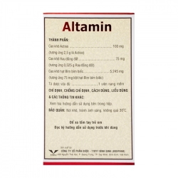Altamin Bidiphar 10 vỉ x 10 viên Altamin Bidiphar 10 vỉ x 10 viên