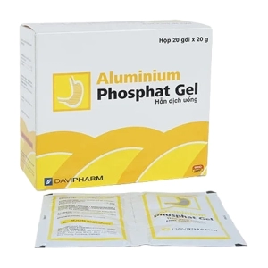 Aluminium Phosphat Gel Davipharm 20 gói x 20g (Nhôm phosphat)