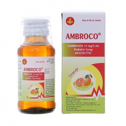 Thuốc ho Ambroco Syrup 15mg/5ml, Hộp 30ml Thuốc ho Ambroco Syrup 15mg/5ml, Hộp 30ml