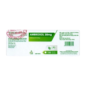 Ambroxol 30mg TV.Pharm chai 100 viên (Ambroxol hydroclorid)