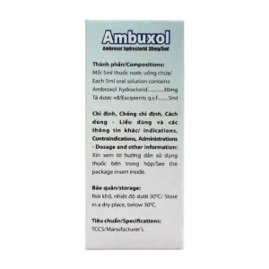 Ambuxol 30mg/5ml Hataphar 75ml (Ambroxol hydroclorid)