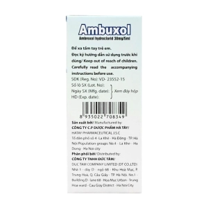 Ambuxol 30mg/5ml Hataphar 75ml (Ambroxol hydroclorid)