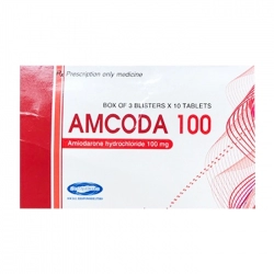 Amcoda 100 Savipharm 3 vỉ x 10 viên (Amiodarone) Amcoda 100 Savipharm 3 vỉ x 10 viên (Amiodarone)
