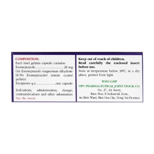 Ameprazol 20 OPV 5 vỉ x 6 viên (Esomeprazol)