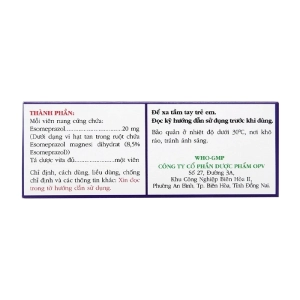 Ameprazol 20 OPV 5 vỉ x 6 viên (Esomeprazol)