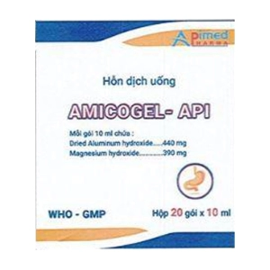 Amicogel-Api Apimed 20 gói x 10ml (Nhôm hydroxit + Magnesi)