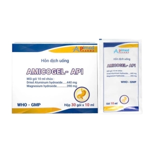 Amicogel-Api Apimed 30 gói x 10ml (Nhôm hydroxit + Magnesi)