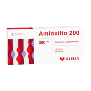 Amioxilto 200 Stellapharm 3 vỉ x 10 viên (Amiodarone hydrochloride)