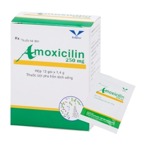 Amoxicilin 250mg Bidiphar 12 gói x 1.4g (Amoxicillin)