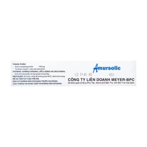Amursolic 150mg Meyer-BPC 5 vỉ x 10 viên (Acid ursodeoxycholic)