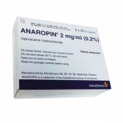 Anaropin 2mg/ml 20ml, Hộp 5 lọ Anaropin 2mg/ml 20ml, Hộp 5 lọ
