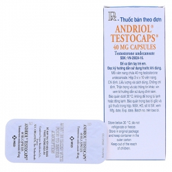 Thuốc trị thiểu năng tuyến sinh dục Andriol Testocaps 40mg, Hộp 30 viên