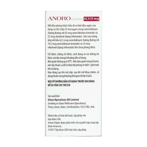 Anoro Ellipta 62.5/25mcg GSK 30 liều (Umeclidinium + Vilanterol)
