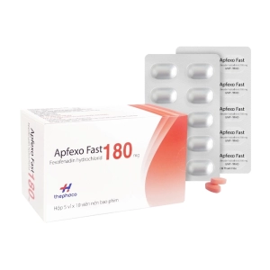 Apfexo Fast 180mg Thephaco 5 vỉ x 10 viên (Fexofenadin hydrochlorid)