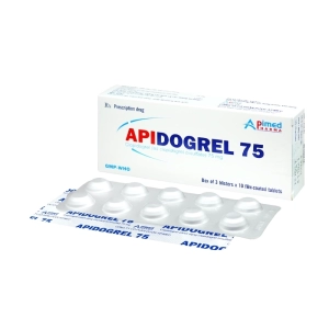 Apidogrel 75 Apimed 3 vỉ x 10 viên (Clopidogrel)