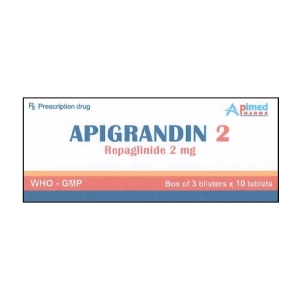 Apigrandin 2 Apimed 3 vỉ x 10 viên (Repaglinide)