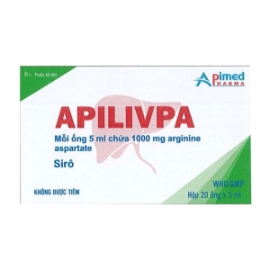 Apilivpa 1000mg Apimed 20 ống x 5ml (Arginine aspartate)
