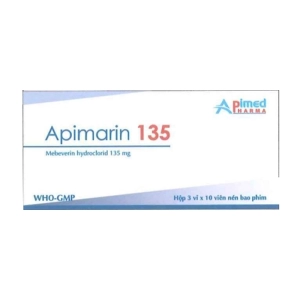 Apimarin 135 Apimed 3 vỉ x 10 viên (Mebeverin hydroclorid)