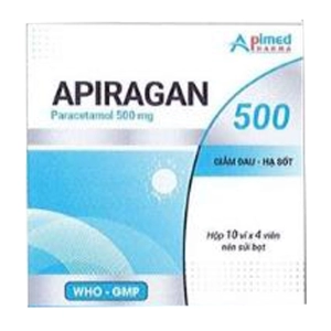 Apiragan 500 Apimed 10 vỉ x 4 viên (Paracetamol)