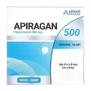 Apiragan 500 Apimed 4 vỉ x 4 viên (Paracetamol)