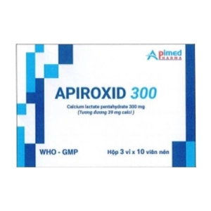 Apiroxid 300 Apimed 3 vỉ x 10 viên (Calcium lactate pentahydrate)