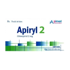 Apiryl 2 Apimed 3 vỉ x 10 viên (Glimepiride)