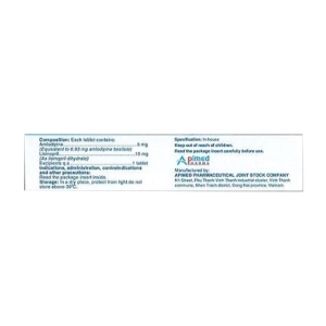 Apisicar 5/10 Apimed 3 vỉ x 10 viên (Amlodipine + Lisinopril)