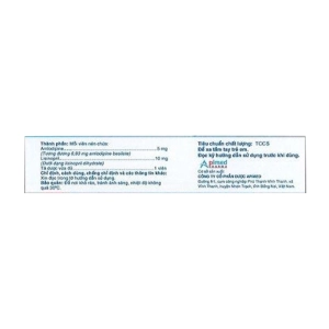 Apisicar 5/10 Apimed 3 vỉ x 10 viên (Amlodipine + Lisinopril)