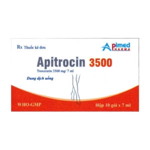 Apitrocin 3500 Apimed 10 gói x 7ml (Troxerutin)