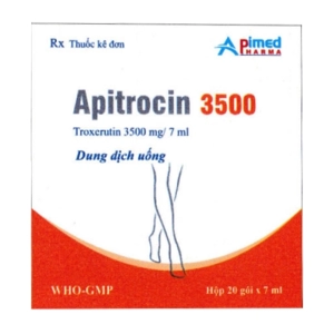 Apitrocin 3500 Apimed 20 gói x 7ml (Troxerutin)