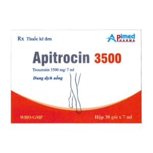 Apitrocin 3500 Apimed 30 gói x 7ml (Troxerutin)