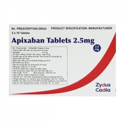 Apixaban Tablets 2.5mg Zydus Cadila 3 vỉ x 10 viên