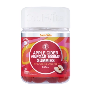 Apple Cider Vinegar 1000mg Gummies Cool-Vita chai 60 viên x 3g - Kẹo dẻo giấm táo