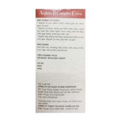 Arginin B. Complex Extra Vinaphar 12 vỉ x 5 viên Arginin B. Complex Extra Vinaphar 12 vỉ x 5 viên
