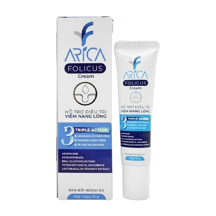 Arica Folicus Cream CPC1 Hà Nội tuýp 30g - Hỗ trợ điều trị viêm nang lông