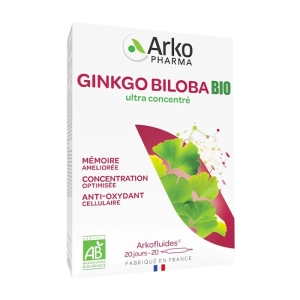 Arkofluides Ginkgo Biloba BIO Arkopharma 20 Ống - Nước uống bổ não