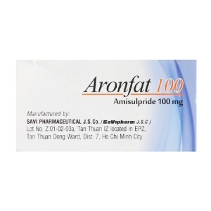 Aronfat 100 Savipharm 3 vỉ x 10 viên (Amisulpride) Aronfat 100 Savipharm 3 vỉ x 10 viên (Amisulpride)