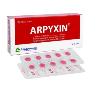Arpyxin Agimexpharm 3 vỉ x 10 viên (L- Arginin + Vitamin B1 + Vitamin B6)