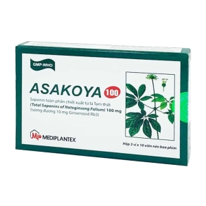 Asakoya 100 Mediplantex 3 vỉ x 10 viên Asakoya 100 Mediplantex 3 vỉ x 10 viên