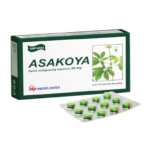 Asakoya 50mg Mediplantex 2 vỉ x 12 viên Asakoya 50mg Mediplantex 2 vỉ x 12 viên