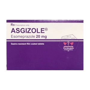 Asgizole 20mg Valpharma 4 vỉ x 7 viên (Esomeprazole)