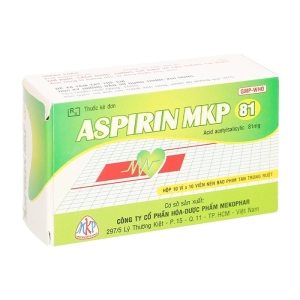 Aspirin MKP 81 Mekophar 10 vỉ x 10 viên (Acid acetylsalicylic)