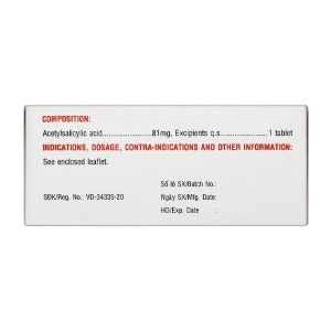 Aspirin MKP 81 Mekophar 10 vỉ x 10 viên (Acid acetylsalicylic)