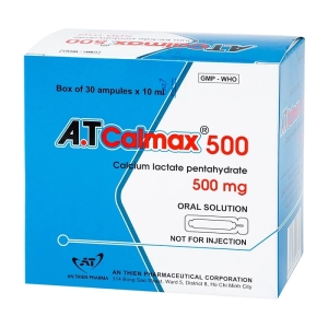 A.T Calmax 500 An Thiên 30 ống x 10ml (Calcium lactate)