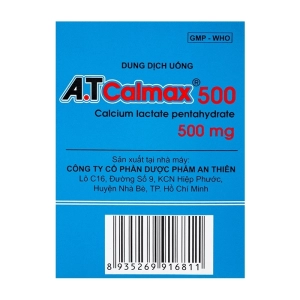 A.T Calmax 500 An Thiên 30 ống x 10ml (Calcium lactate)