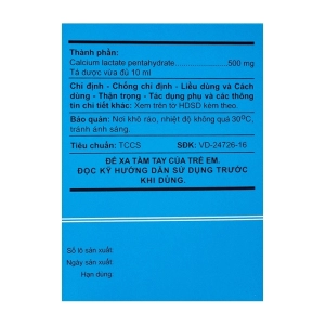 A.T Calmax 500 An Thiên 30 ống x 10ml (Calcium lactate)