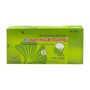 A.T Hoạt Huyết Dưỡng An Thiên 30 ống x 8ml (Bạch quả + Đinh lăng)