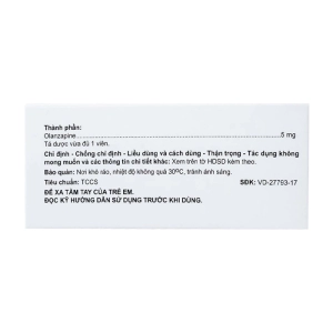 A.T Olanzapine ODT 5mg An Thiên 10 vỉ x 10 viên (Olanzapine)