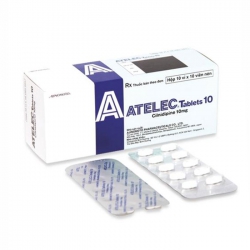 Thuốc tim mạch Atelec 10mg, Hộp 100 viên